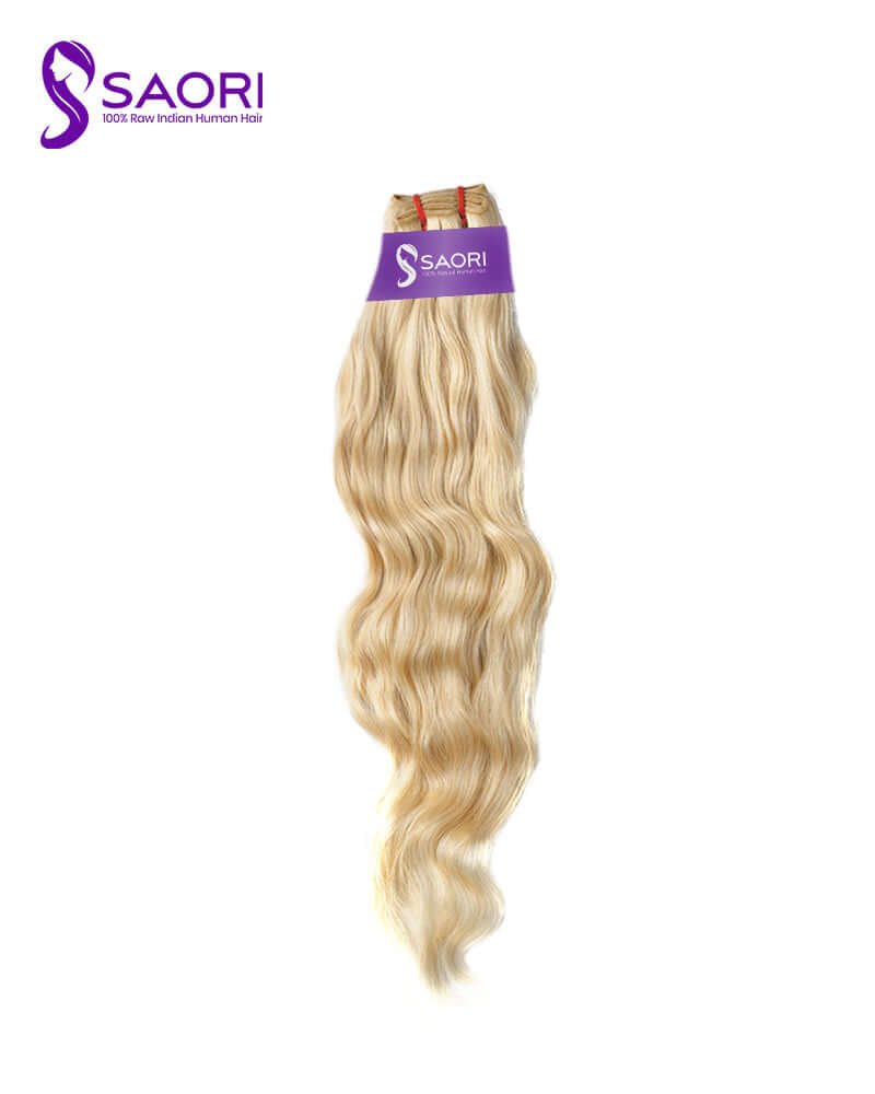 Natural blonde hair extensions