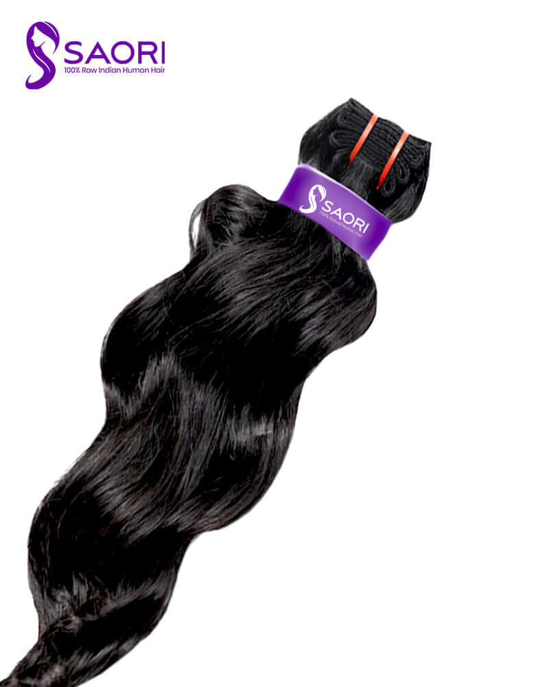 Human curly hair extensions